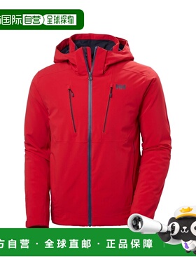 自营欧洲直邮Helly-Hansen Alpha男士红色聚酰胺防风防水夹克