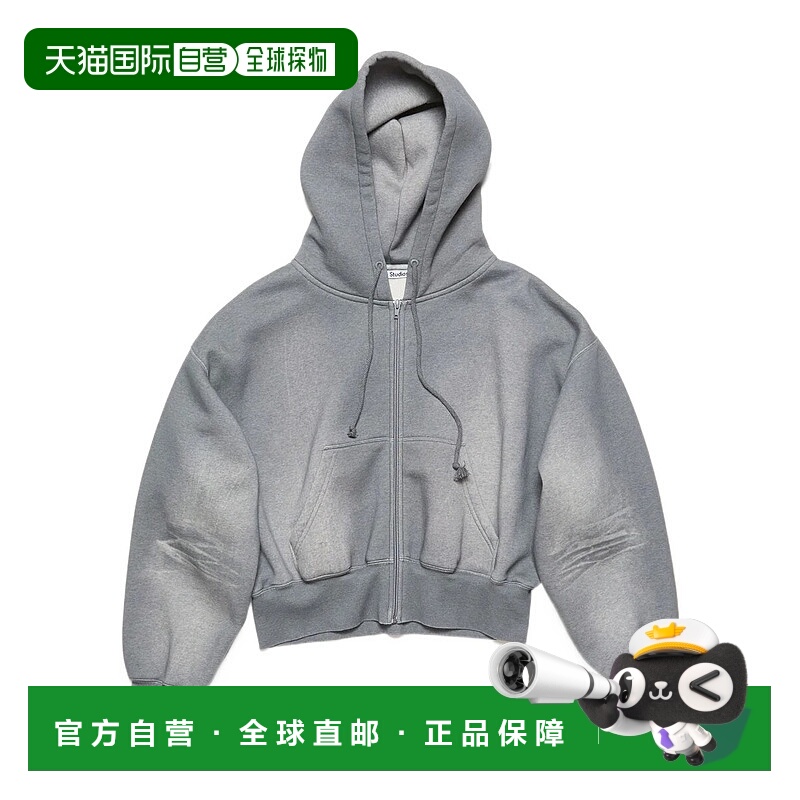 1h可退 香港直邮acne studios 女士 运动衫连帽长袖卫衣拉链
