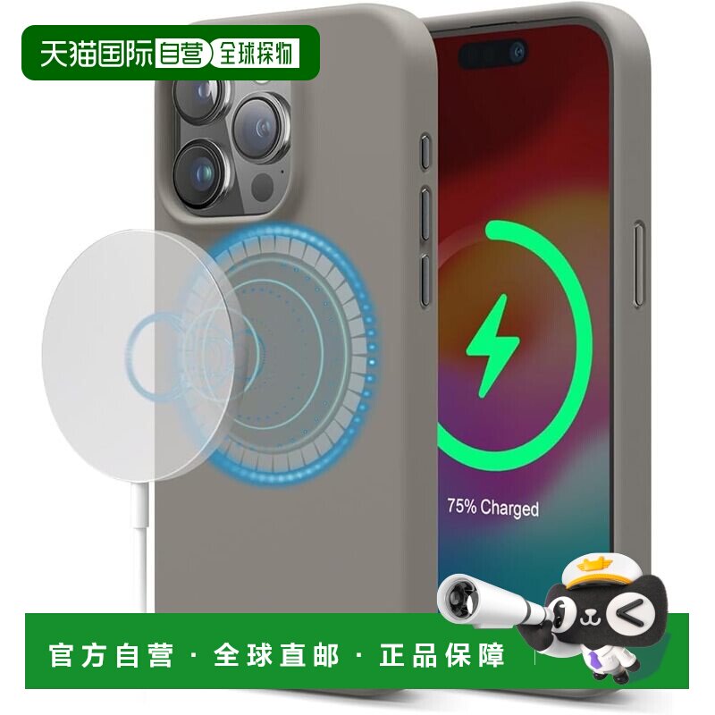 【日本直邮】elago iPhone15ProMax MagSafe耐冲击硅胶壳 中灰色图片