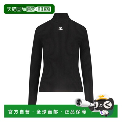 1h可退 香港直邮Courreges 女士 徽标针织衫 PERMPU022FI0001毛衣