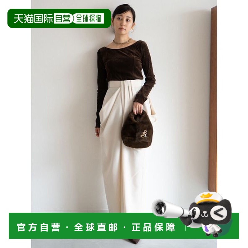 1h可退 日本直邮SNIDEL 女装 高腰垂感阔腿裤 侧边垂褶设计 SWFP2