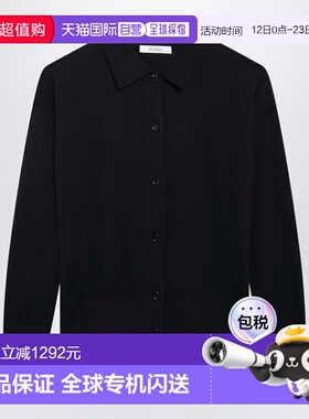1h可退 香港直邮MaxMara 麦斯玛拉 女士 WOOLBLEND 海军蓝针织开