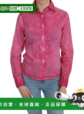 自营 Ermanno Scervino Colla 长袖衬衫女式上衣 - 粉色 美国奥莱