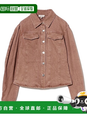 1h可退 日本直邮GHOSPELL 女装 水洗牛仔衬衫 修身 slim fit 银色