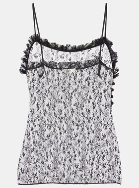 Chloe 蔻依 女士 缎面吊带背心 000767 black黑色 舒适时尚