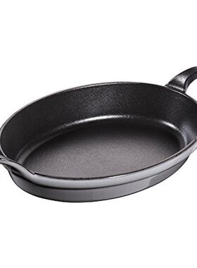 日本直邮Staub珐琅 锅 铸铁珐琅烤盘 21cm 灰色 1004114