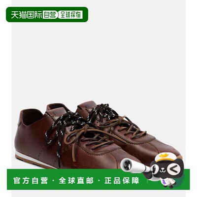 香港直邮潮奢 Miu Miu 缪缪 女士 Plume 皮质运动鞋