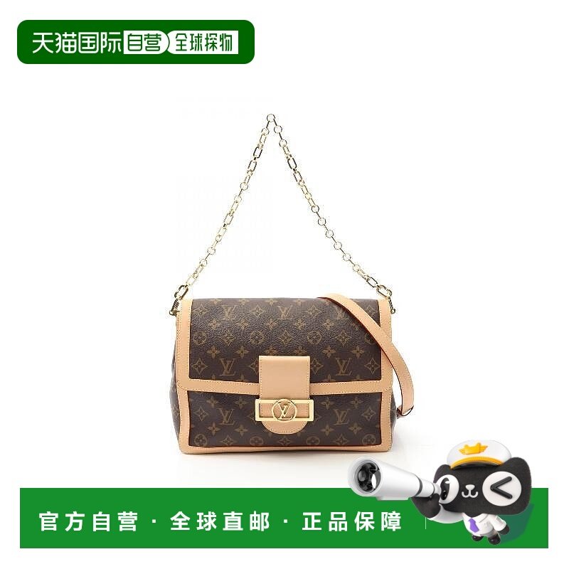 日本直邮中古LV路易威登女包A级95新Dauphine达芙妮涂层/防水帆布