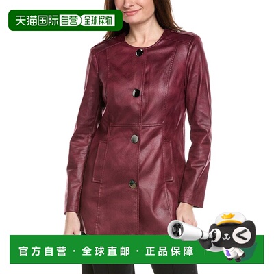 自营Joseph Ribkoff Vegan Leather Jacket - red 美国奥莱直发