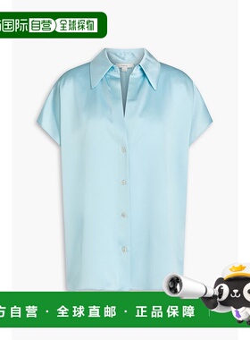 1h可退 香港直邮VINCE 女士 翻领短袖衬衫 V968412709 blue蓝色