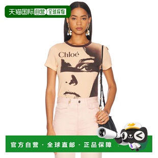 1h可退 香港直邮Chloe 蔻依 女士 Portrait 印花T恤 25UJH11女装