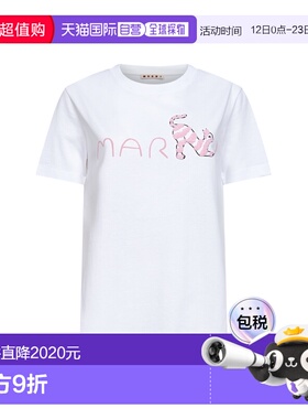 香港直邮MARNI 女士T恤 SS2026 THJE0293S3USCY84LOW01白色短袖