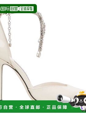 1h可退 香港直邮Jimmy Choo 周仰杰 女士 灰白色 Stevie 100 高跟