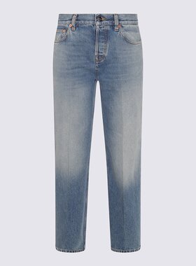 GUCCI 女士牛仔裤 812233XDC7S4009 AW2025 蓝色 直筒牛仔裤