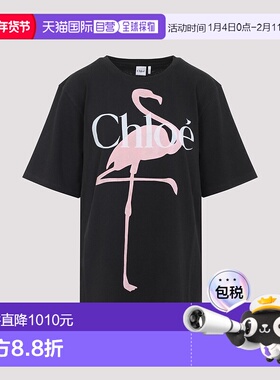 香港直邮CHLOÉ 女士T恤 CH26SJH20807070 SS2026 黑色 Slate cott