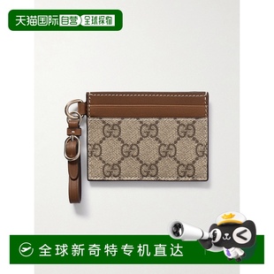 香港直邮潮奢 古驰 1h可退 Gucci 女士 Emblem系列饰包带卡片夹