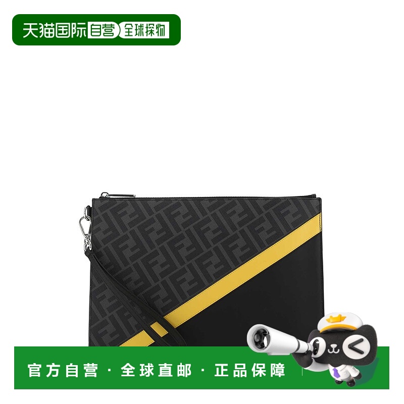 香港直邮FENDI 男士手拿包 7N0110A9XSF0R2A CO 黑色