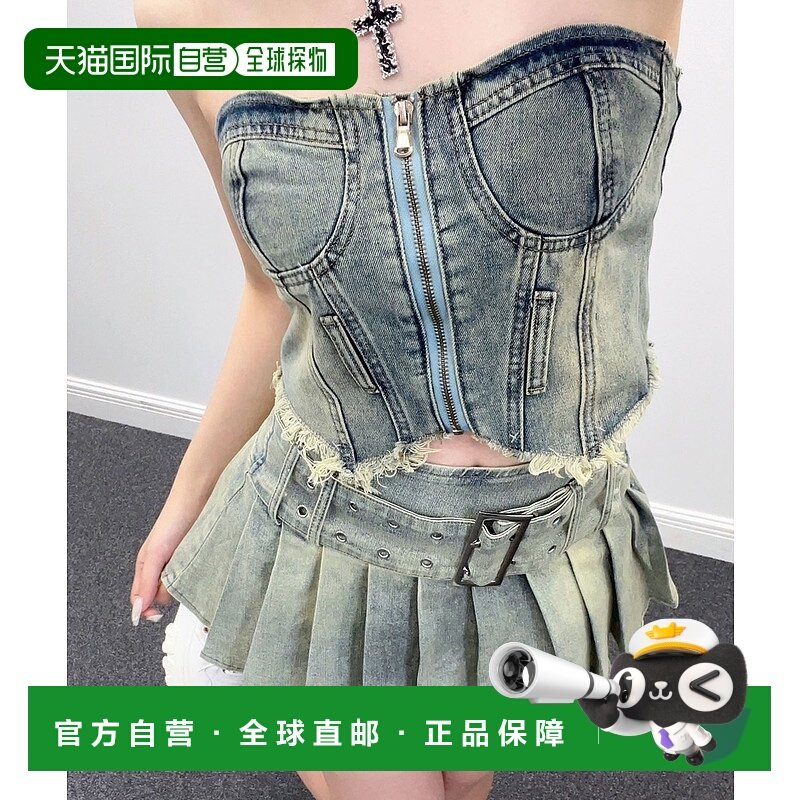 1h可退 日本直邮Diable baiser 女士短款牛仔胸衣 535654