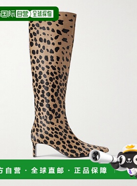 1h可退 香港直邮潮奢 KHAITE 女士 Ona 豹纹小牛毛及膝靴子 F1099