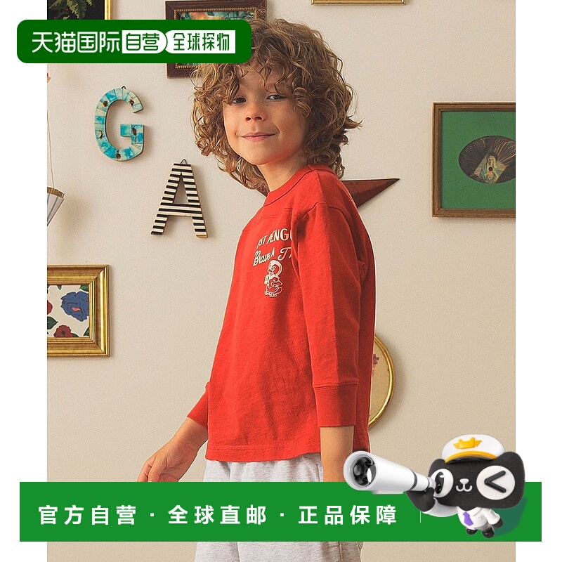 1h可退 日本直邮DENIM DUNGAREE 儿童长袖T恤 亲肤纯棉 亲子企鹅