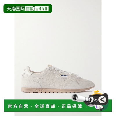 1h可退 香港直邮潮奢 AUTRY 女士 Windspin 皮革边穿孔绒毛绒面革