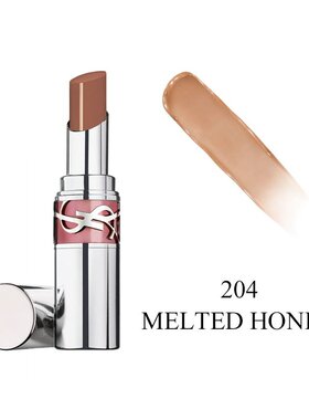 YSL圣罗兰全新银管口红3.2g水光玻璃滋润唇膏2024新品#204