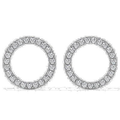 自营 pompeii31/4Ct Circle Diamond Earrings in White, Yellow,