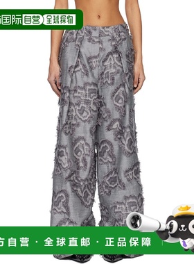 1h可退 香港直邮GANNI 甘尼 女士 蓝色 Fil Coupe Big Pleat 长裤