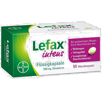德国药房Lefax拜耳西甲硅油50粒缓解胀气打嗝胃不适