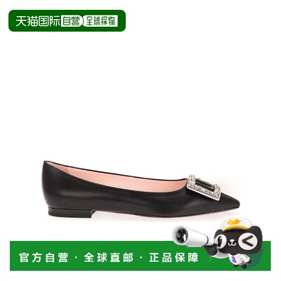 1h可退香港直邮Roger Vivier 黑色水钻装饰平底鞋单鞋 RVW5753103