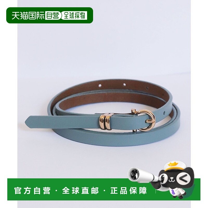 日本直邮florge 女士细款圆形金色扣头皮革腰带 FL8218EW06682