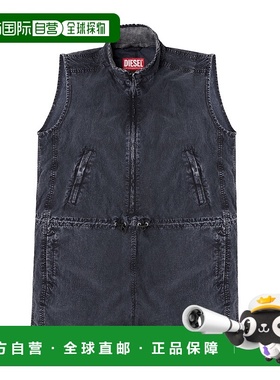 香港直邮DIESEL 女士马甲 A193790PLBH02 AW2025 黑色 无袖连身裤