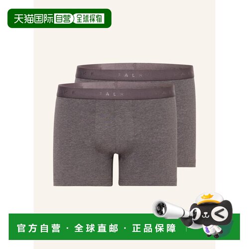 欧洲直邮FALKE 男士内裤 100154884114000 CO 灰色 2-pack boxer