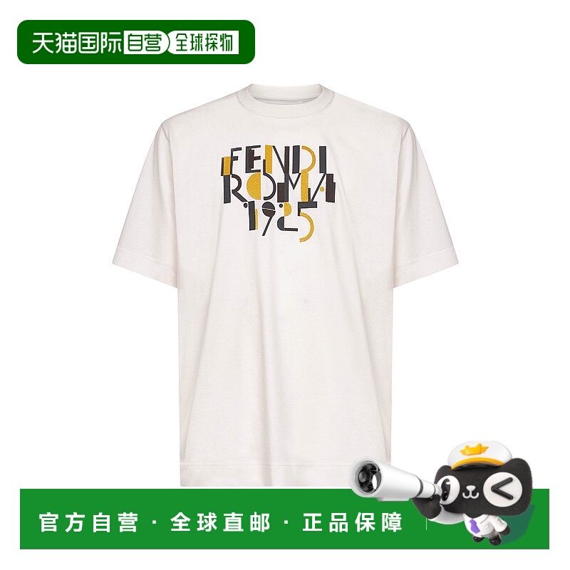 1h可退 香港直邮FENDI 男士T恤 FY0936AVOHF1J7C AW2025 白色 T-s