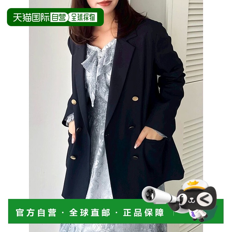 1h可退 日本直邮dazzlin女士复古海洋风修身西装外套 半身拉链设