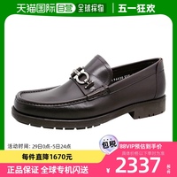 香港直发SALVATOREFERRAGAMO菲拉格慕男士棕色皮革乐福鞋0390530