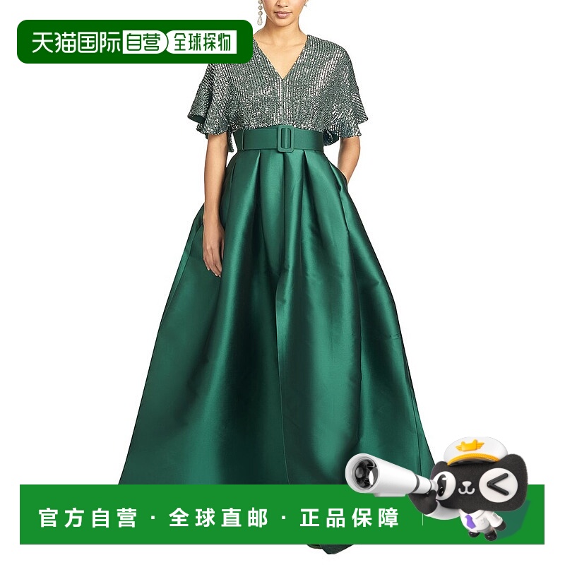 自营Sachin & Babi Simone Gown - green 美国奥莱直发
