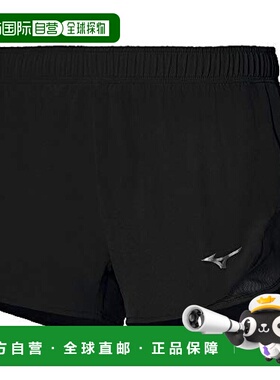 【日本直邮】美津浓MIZUNO女士运动短裤 跑步服饰J2MB1300黑色S
