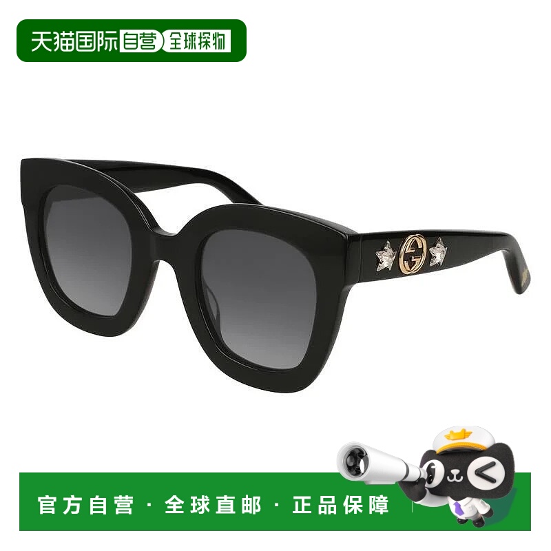 1h可退 香港直邮GUCCI 女士眼镜 GG0208S001 SS2025 黑色 GUCCI S