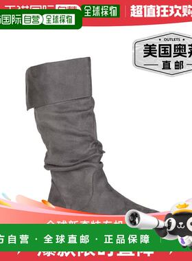 Journee Collection 女式 Shelley-3 靴子 - 灰色 【美国奥莱】直