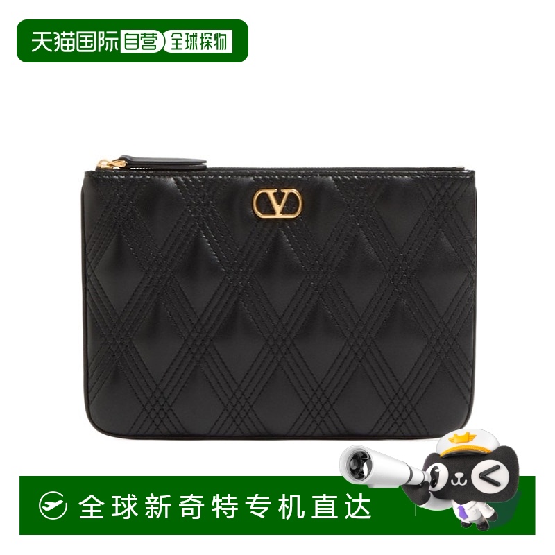 1h可退 香港直邮VALENTINO 女士卡包 WP0AS5MIC0NO CO 黑色 拉链