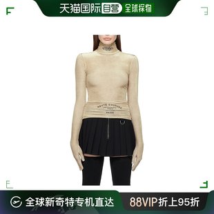 女士 香港直邮潮奢 维特萌 WE64LS600O Vetements 徽标高领套衫