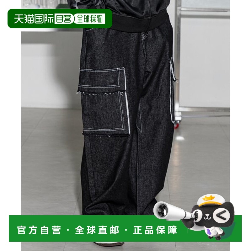 韩国直邮GLACK 公用牛仔裤GP065BK正品时尚流行穿搭显瘦日常百搭