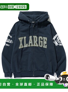 1h可退 日本直邮XLARGE 男女同款 插肩袖连帽卫衣 原创logo印花 1