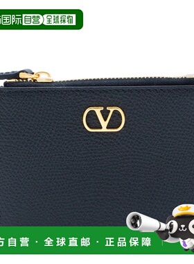1h可退 香港直邮valentino 华伦天奴 女士 VLOGO 标志黑色钱包 8W