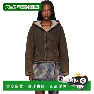 1h可退 香港直邮Diesel 迪赛 女士 棕色 F-Ella 连帽衫 A218520BM