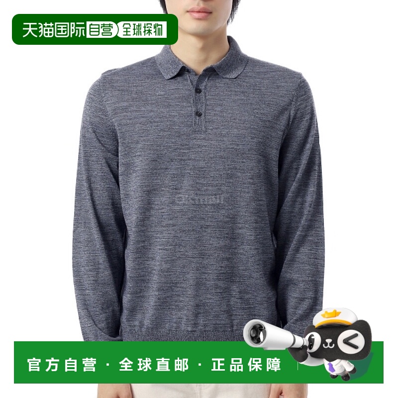 韩国直邮HUGO BOSS 50476355-093 长袖珠地/网眼领子羊毛针织衫