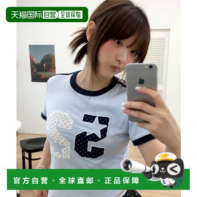 韩国直邮AMES WORLDWIDE公用T恤AM2FMUT521ABL纯棉