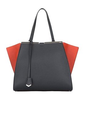 FENDI 女士手提包 8BH280Z1PF0T03 SS2021 黑色 徽标细节手提包