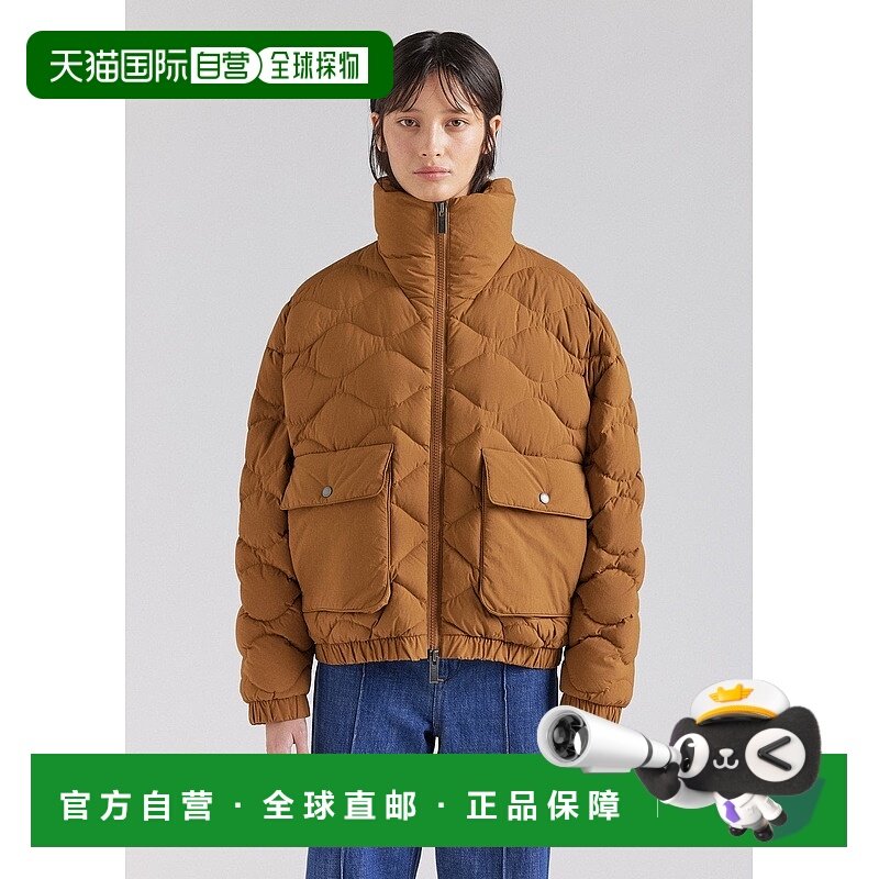 自营欧洲直邮Pyrenex Enola 青铜棕色飞行员夹克